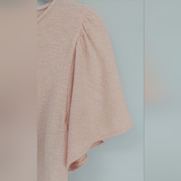 Madewell Texture & Thread Women's Flutter Sleeve Top - Picture 4 of 8